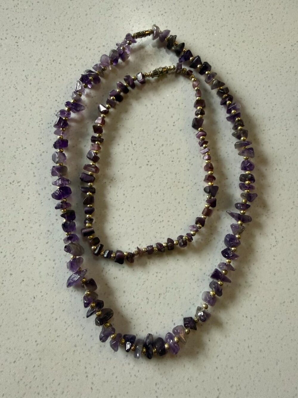 Amethyst necklace with extension